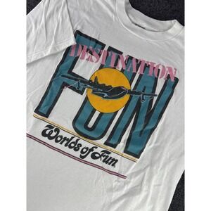 Vintage Destination Fun Worlds Of Fun Tee USA Single Stitch Style
